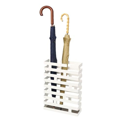 YAMAZAKI Home Umbrella Stand - Storage for Umbrellas & Walking Canes Steel One Size hite