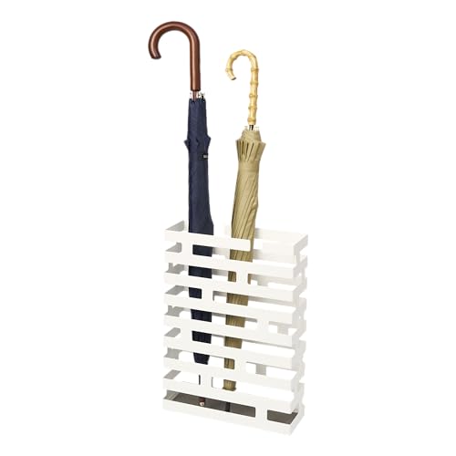 YAMAZAKI Home Umbrella Stand - Storage for Umbrellas & Walking Canes Steel One Size hite