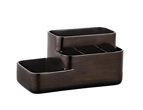 Bathroom Organizer Toothbrush Holders - Electric Toothbrush and Toothpaste Holder for Bathrooms - Tooth Brushing Holder Bathroom Sink Organizers Countertop Storage, Oil Rubbed Bronze