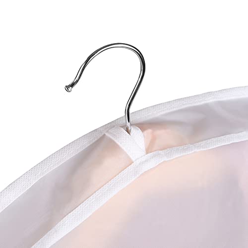 Extra Wide Garment Shoulder Covers Bag (Set of 12)... (White)