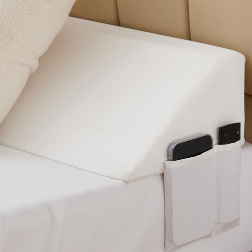 King Wedge Pillow Headboard (76"x10"x6"), Bed Wedge Pillow for Headboard, Foam Headboard Pillow, Bed Gap Filler King - Fill The Gap (0-7"), Mattress Gap Filler (White)