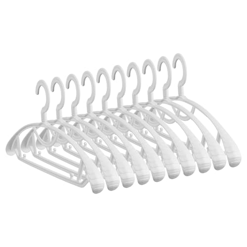 Suit Hangers 20 Pack - No Shoulder Bump Heavy-Duty... (20 Count | White | Abs Plastic)