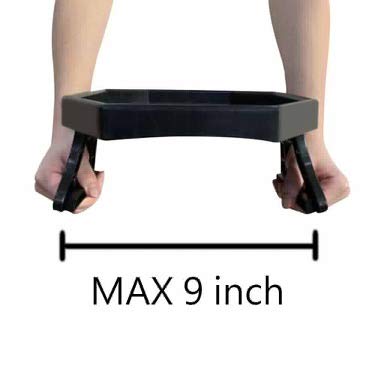 NHD Sofa Armrest Clip Table – No-Slip Couch Tray for Drinks, Snacks, Remote – Adjustable Armchair Table for Living Room, Bedroom, Dorm – Fits Most Armrests (Black)
