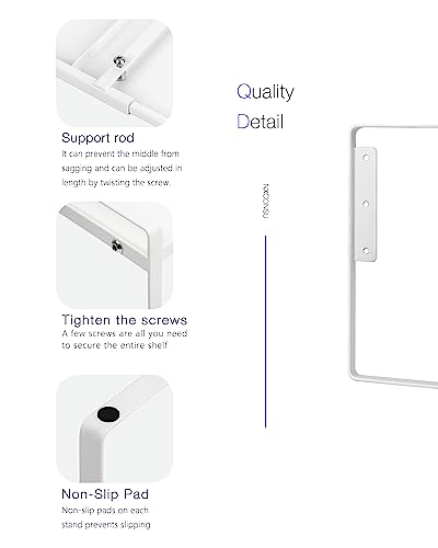 Cabinet Shelf Expandable Height Adjustable Shelf O... (White | Iron)
