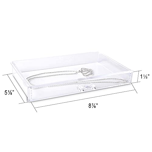 Extra Large Acrylic Jewelry Box for Women Girls 5... (Beige | Acrylic)