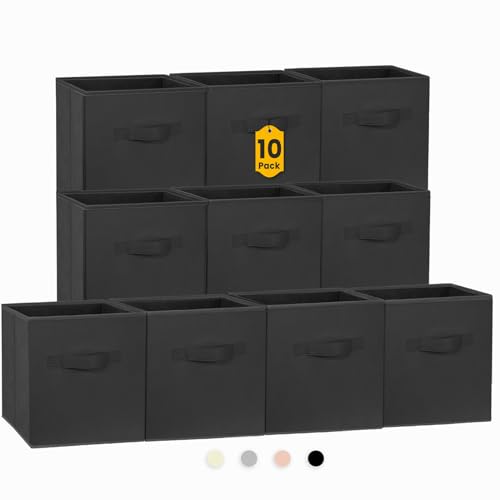Storage Cubes, 11 Inch Clothes Storage Bins for Sh... (Black)