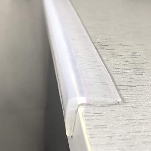 100% Silicone Clear Edge Protector Baby Proofing Furniture Guard, 3FT | Pre-Taped Adhesive Table Corner Guards, Flexible for Child Safety, Wall Cabinets Counter Bumper, 5/8" Depth