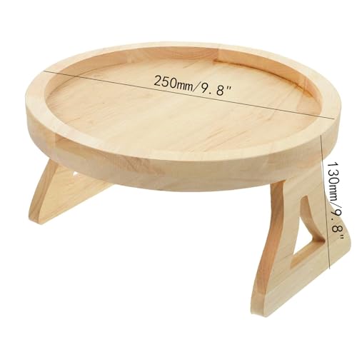 Round Shape Sofa Armrest Clip Foldable Sofa Armrest Clip | Clip on Tray Table for Couch Armrest,Drinks Holder, Remote Control Holder, Snacks Holder
