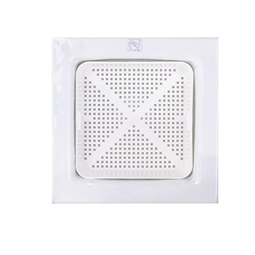 8.5-inch Floor Sink Drain Cover Alternative, Square Drain Basket for Restaurants, Use Below 3 Compartment Sink. Sink Strainer with 0.19-inch Holes, Versatile Plastic Drain Screen Basket