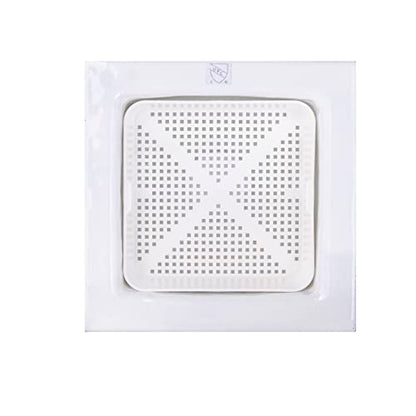 8.5-inch Floor Sink Drain Cover Alternative, Square Drain Basket for Restaurants, Use Below 3 Compartment Sink. Sink Strainer with 0.19-inch Holes, Versatile Plastic Drain Screen Basket