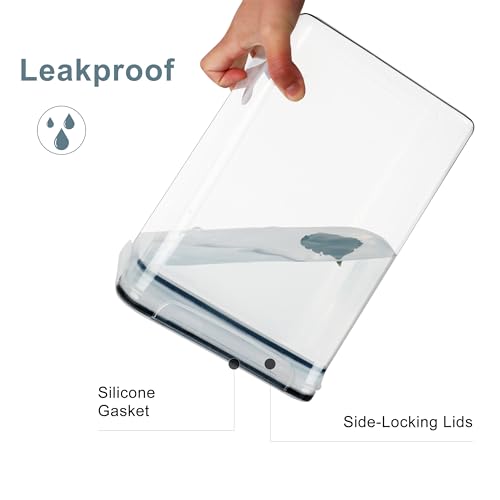 FOOYOO 2 PC Flour Sugar Storage Containers (8.5L | 287 Oz) Extra Large Food Storage Containers with Lids - Airtight Leakproof BPA FREE Flour Container for Rice, Cereal, Sugar