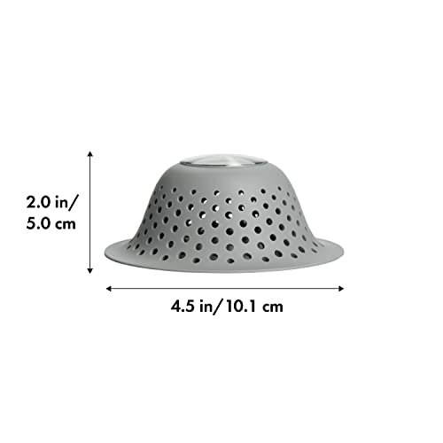 OXO Good Grips Silicone Shower & Tub Drain Protector, Hair Drain Catcher