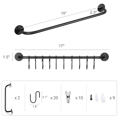 Mkono Hat Organizer Hat Rack for Wall Storage Holder with 20 Hooks Set of 2 | Hanging for 20 Caps, Adjustable Hooks, Space-Saving, Holds Baseball Scarves Belts Bags, Closet Door Bedroom Entryroom Laundry