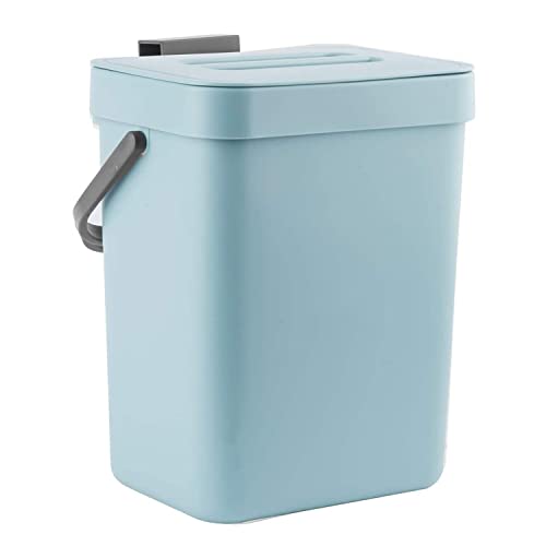 Compost Bin Kitchen, Small Compost Bin for Kitchen... (Blue | Plastic)