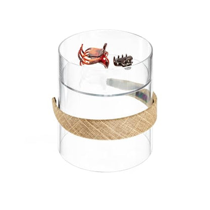 iDesign Clarity Collection Hair Accessories Organizer Canister, Clear | 6" x 6" x 7"