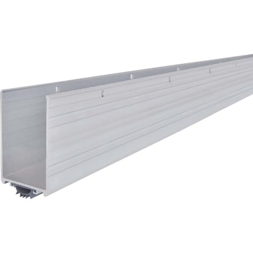 MD Building U-Shape Screw-On Under Door Seal with Kick Plate, 36in | Vinyl Seal Strip, Seals Up To 3/4in Gap, Slotted Screw Holes, Screws Included, Cuts With Hacksaw
