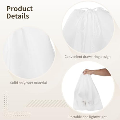 30 Pcs Dust Bags for Handbags and Purses, 21 x 16 In Purse Dust Bags for Storage with Window, Non-Woven Breathable Drawstring Handbag Dust Cover for Purses Shoes Boots Clothes Home Travel
