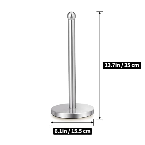 Kaishun Paper Towel Holder Countertop with Weighted Base for Standard Rolls