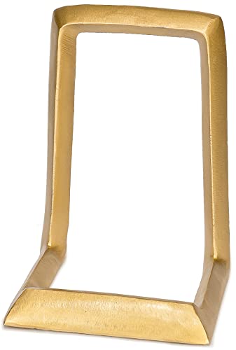 Red Co. 8” Decorative Metal Display Plate Stand and Art Holder Easel in Distressed Gold Finish
