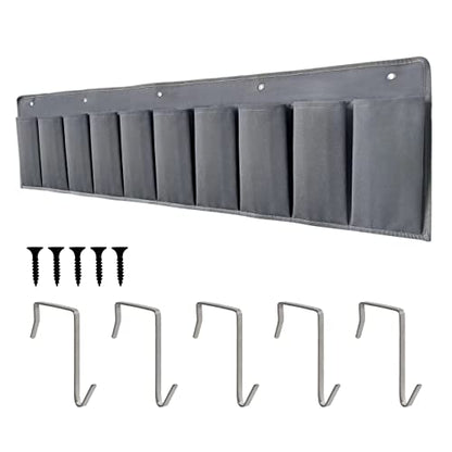 RV Shoe Pockets 10 Pockets Heavy Hanging Bedside Storage Organizer with Sturdy Hooks Storage Pockets Hangs on bed for Shoes Toys and Tool Accessories