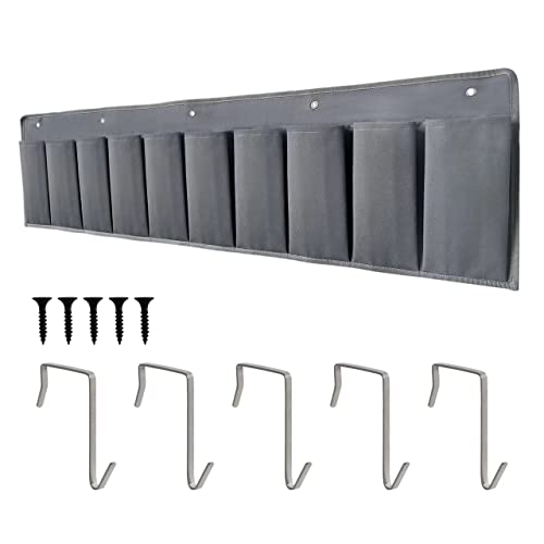 RV Shoe Pockets 10 Pockets Heavy Hanging Bedside Storage Organizer with Sturdy Hooks Storage Pockets Hangs on bed for Shoes Toys and Tool Accessories