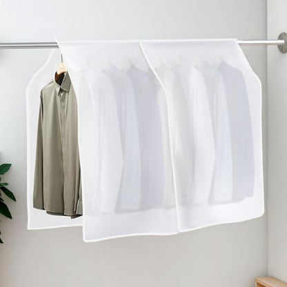 4 Pcs Clothing Rack Covers Dustproof Hanging Garment Bag Organizer Clothes Shoulder Rack Cover Closet Cover for Open Closet Garment Rack