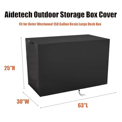 Deck Box Cover for Keter Westwood 150 Gallon Resin Large Deck Box