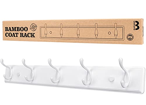 Wooden Coat Rack, Wall-Mounted Organizer for Close...