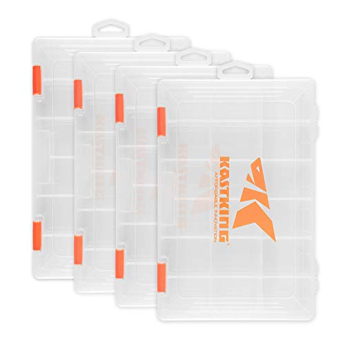 KastKing Utility Tackle Boxes, 3600 and 3700 Fishing Tackle Trays | Plastic Storage Organizer Box with Removable Dividers, Durable, Fishing Tackle Storage, Box Organizer