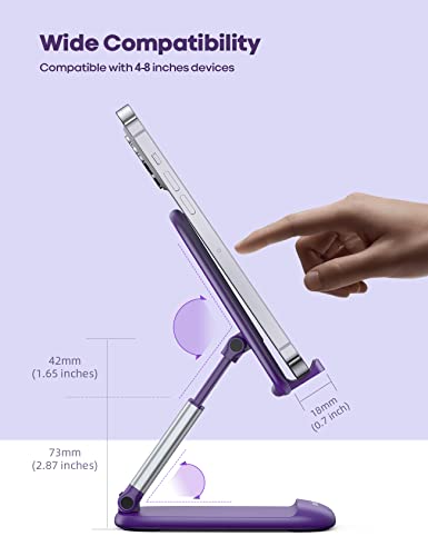 Lamicall Purple Phone Holder for Desk - Dark Purple Cellphone Stand