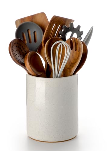 Ceramic Kitchen Utensil Holder for Countertop Orga... (Sand | Ceramic)