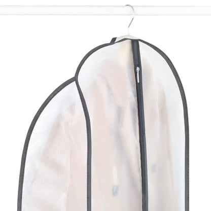 Zilink Fur Coat Storage Bags Dress Bags for Gowns Long 60 in, 2 Pack | 7 in Gussted, Wrinkle Free, Breathable, Dust Covers for Hanging Clothes for Leather Jacket Fur Coat Puffy Dress Storage
