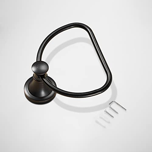 Bronze Towel Ring,Bathroom Hand Towel Holder,Oil Rubbed Towel Hanger Wall Mount Farmhouse Towel Rack Rustic Bath Accessories Half Round