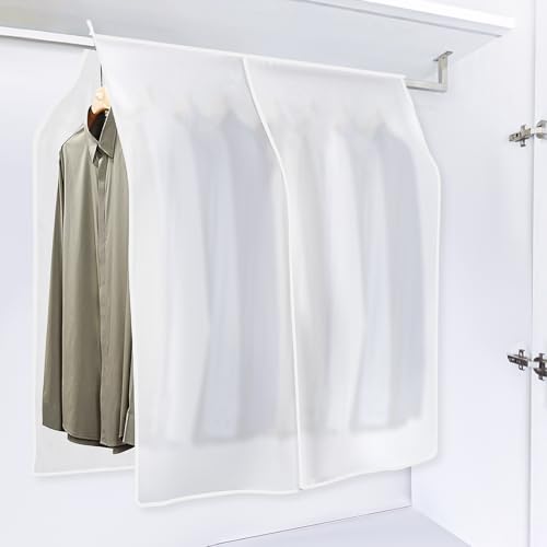 4 Pcs Clothing Rack Covers Dustproof Hanging Garment Bag Organizer Clothes Shoulder Rack Cover Closet Cover for Open Closet Garment Rack