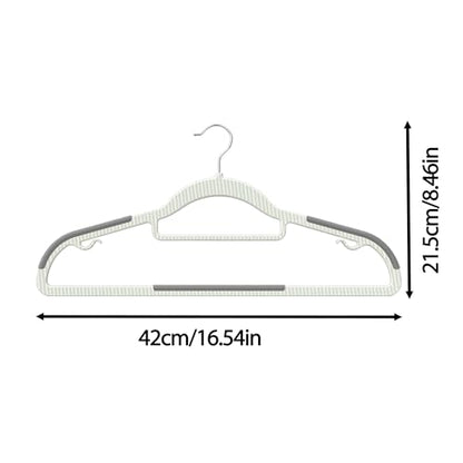 60 Pack Heavy Duty Plastic Hangers, Non Slip Clothes Hangers with Rubber Pads and 360° Hook - Thin Space Saving Hanger, Closet Organizer for Shirt, Pants, Suit, Skirt,Coat - Gray
