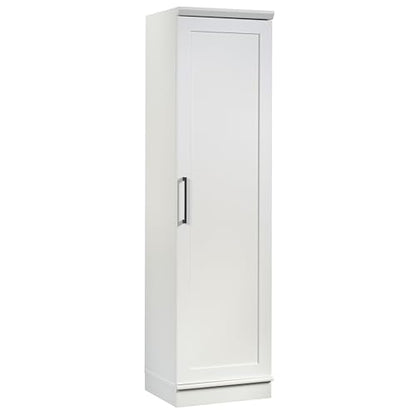 Sauder HomePlus Pantry Storage Cabinet, Soft White | Single Door, Adjustable Shelves, Kitchen Storage Cabinet
