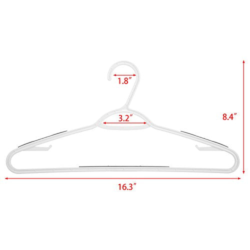 Plastic Clothes Hangers 30 Pack, Non Slip Coat Hanger Grey | Clothing Hangers with Rubber Grip, Thin Pants Hangers Space Saving, Closet Hangers for Adult Skirt Shirt Suits Dress