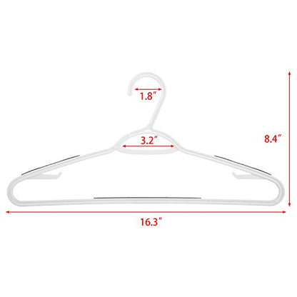 Plastic Clothes Hangers 30 Pack, Non Slip Coat Hanger Grey | Clothing Hangers with Rubber Grip, Thin Pants Hangers Space Saving, Closet Hangers for Adult Skirt Shirt Suits Dress