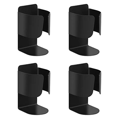 Electric Toothbrush Holder, 304 Stainless Steel Wall Mounted Self Adhesive Storage Organizer Stand Rack for Electric Toothbrush, Toothpaste, Facial Cleanser(4 Pack Black)