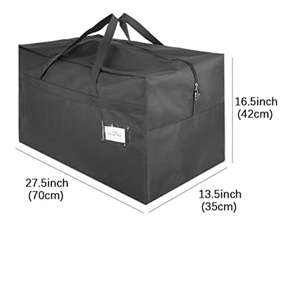 2 Pack Large Canvas Storage Carrying Bags for Camping & Moving | Water-resistant & dustproof, suitable for pillow, closet, under-bed, dorm & garage organization