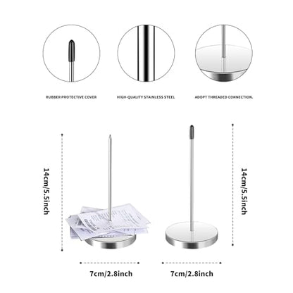 2 Pieces 24-inch Aluminum Sliding Restaurant menu Clip Rails with 2 Receipt Clip pins, Suitable for Restaurants, cafes, Kitchens, Offices, bar memo Organizers