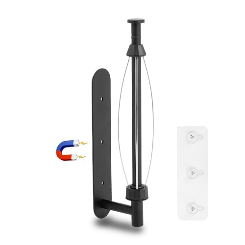 Magnetic Paper Towel Holder, One Hand Operable Pap... (Black)