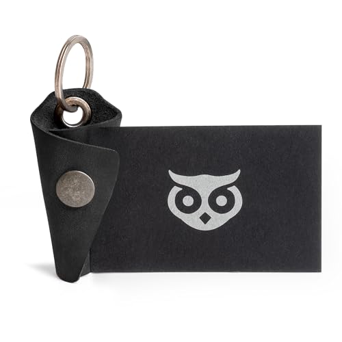 Hide & Drink Full Grain Leather Wrap Keychain, Organizer Snap Closure, Key Ring Cover, Silencer Sleeve Key Holder for Men
