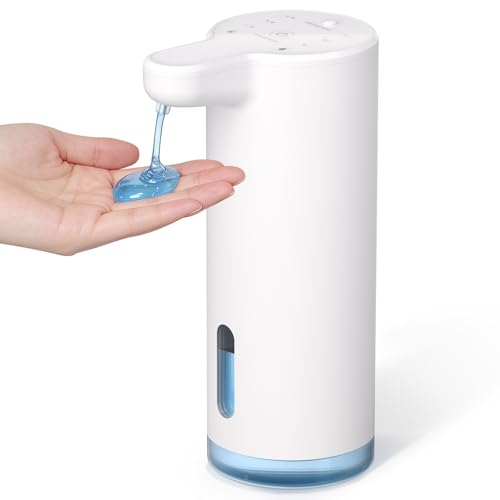 Seawah Automatic Soap Dispenser Touchless(Upgrade Auto & Manual Dual Modes),Quiet Design, Adjustable Volume, IPX7, Rechargeable, Thick & Thin Dish/Hand Soap Compatible for Bathroom & Kitchen