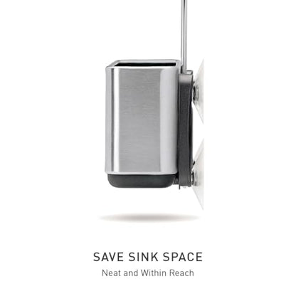 simplehuman Slim Sink Caddy Sponge Holder, Brushed Stainless Steel, Silver