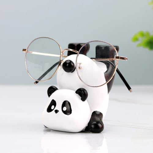 Cute Panda Glasses Display Stand for Nightstand, Funny Decorative Eyeglass Sunglass Holder, Home Office Desk Decoration (Handstand Panda)