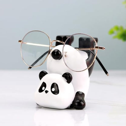Cute Panda Glasses Display Stand for Nightstand, Funny Decorative Eyeglass Sunglass Holder, Home Office Desk Decoration (Handstand Panda)