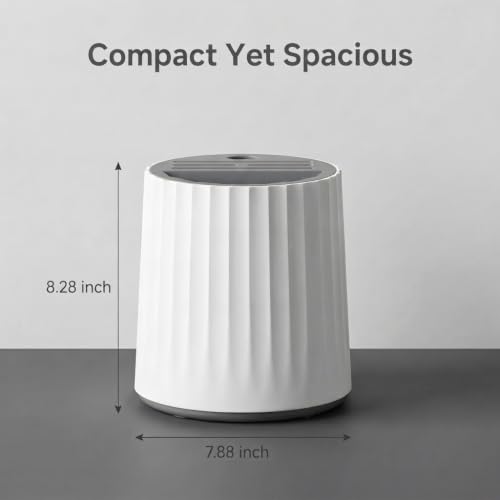 360° Rotating Knife and Utensil Holder, Kitchen Co... (White & Gray | Plastic)