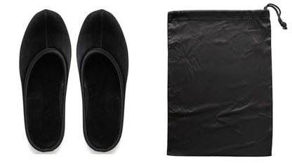 House slippers for women 1.5inch heel lift Slipper... (Black)