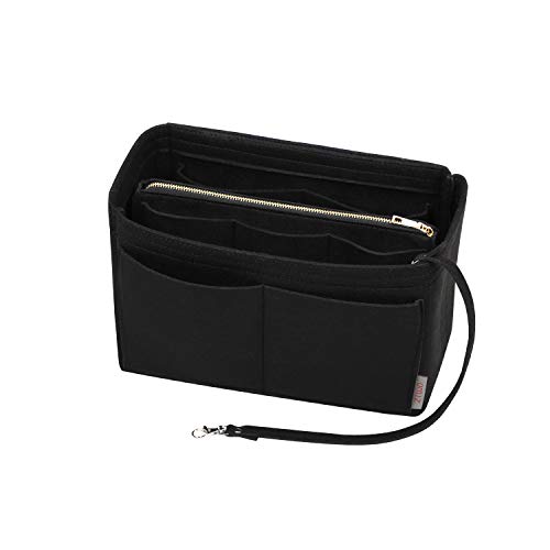 ZTUJO Purse Organizer Insert, Felt Bag Organizer with Metal Zipper, Handbag & Tote Shaper, For Speedy Neverfull Tote, 7 Sizes